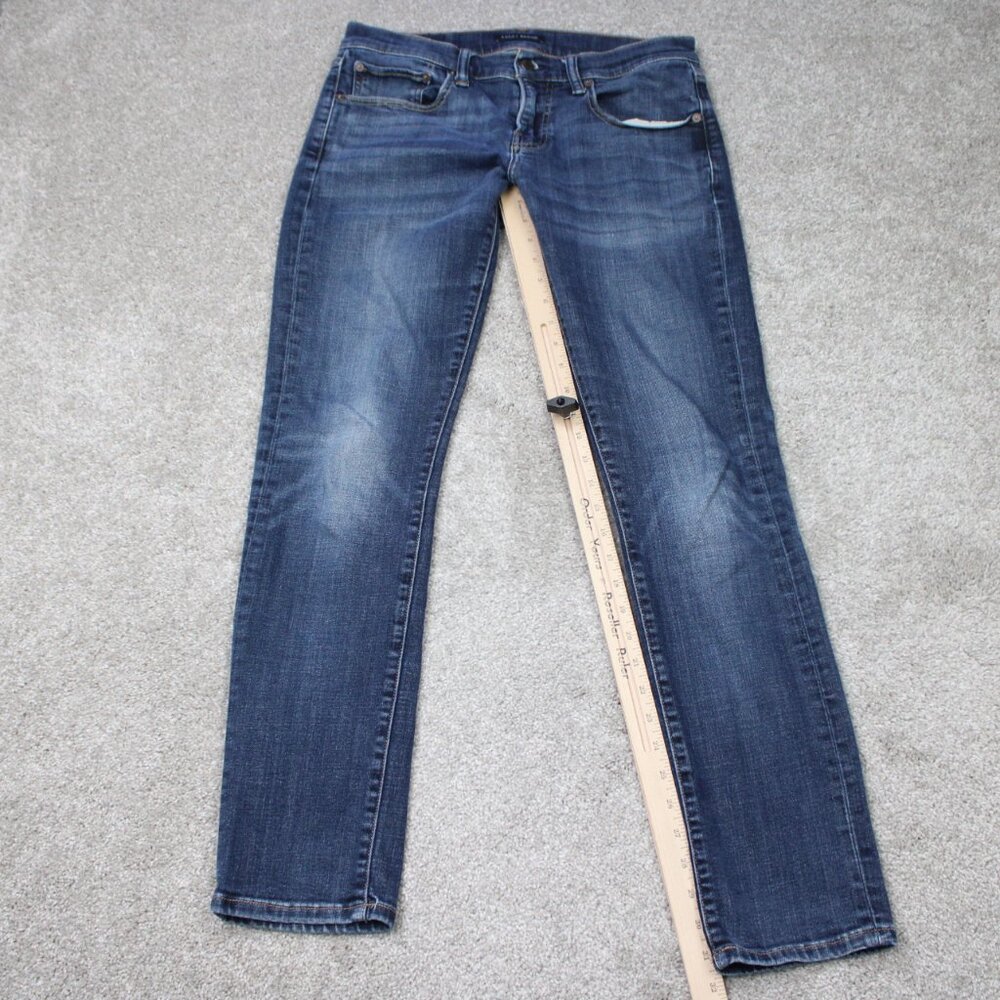Lucky Brand Jeans Mens 30x32 Blue Coolmax 110 Slim 5-Pocket Stretch Demin - Picture 3 of 16